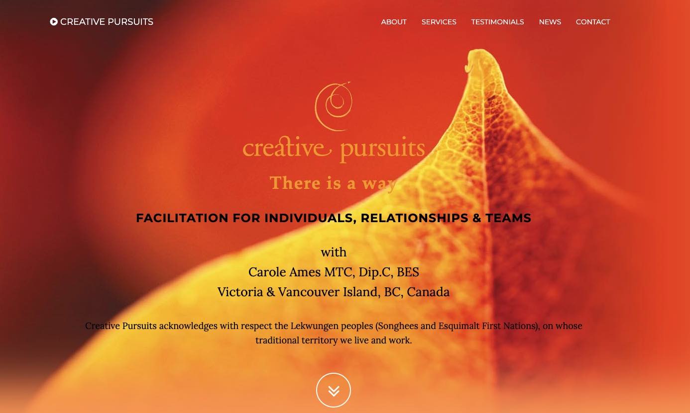 Creative Pursuits Website Image