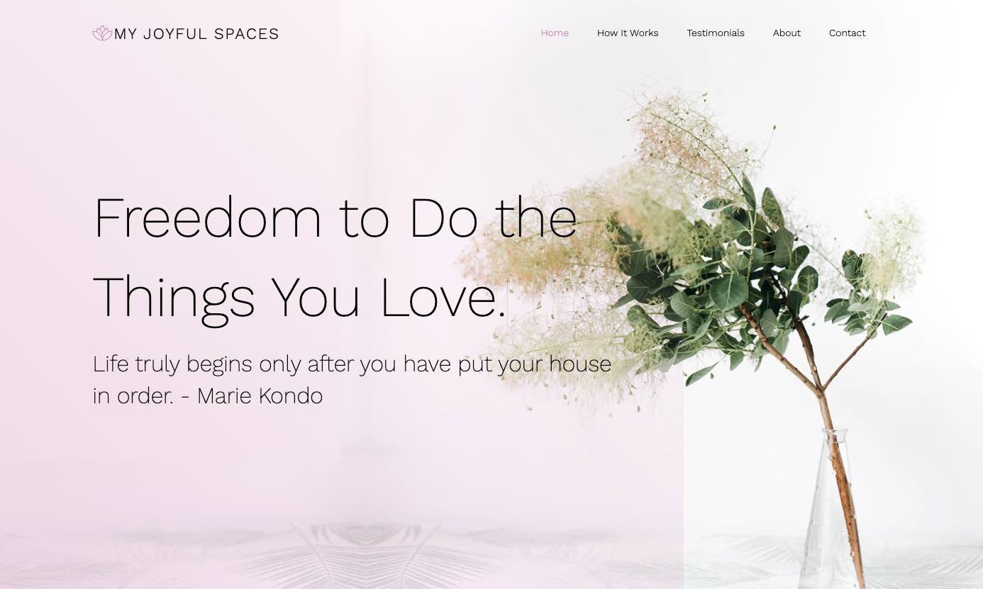 My Joyful Spaces Website Image